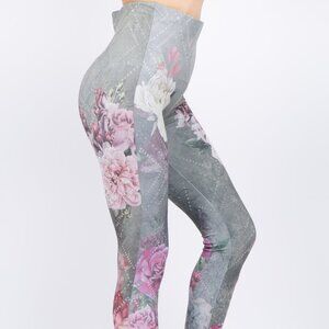 M. Rena Summer Floral Print Tummy Control Leggings
